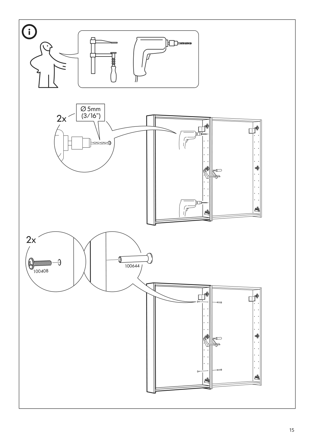 Assembly instructions for IKEA Godmorgon mirror cabinet with 2 doors mirror glass | Page 15 - IKEA GODMORGON / BRÅVIKEN bathroom furniture, set of 4 293.961.90