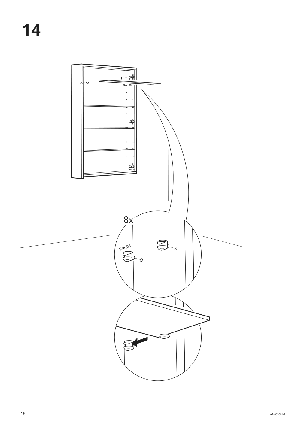 Assembly instructions for IKEA Godmorgon mirror cabinet with 2 doors mirror glass | Page 16 - IKEA GODMORGON mirror cabinet with 2 doors 102.189.99