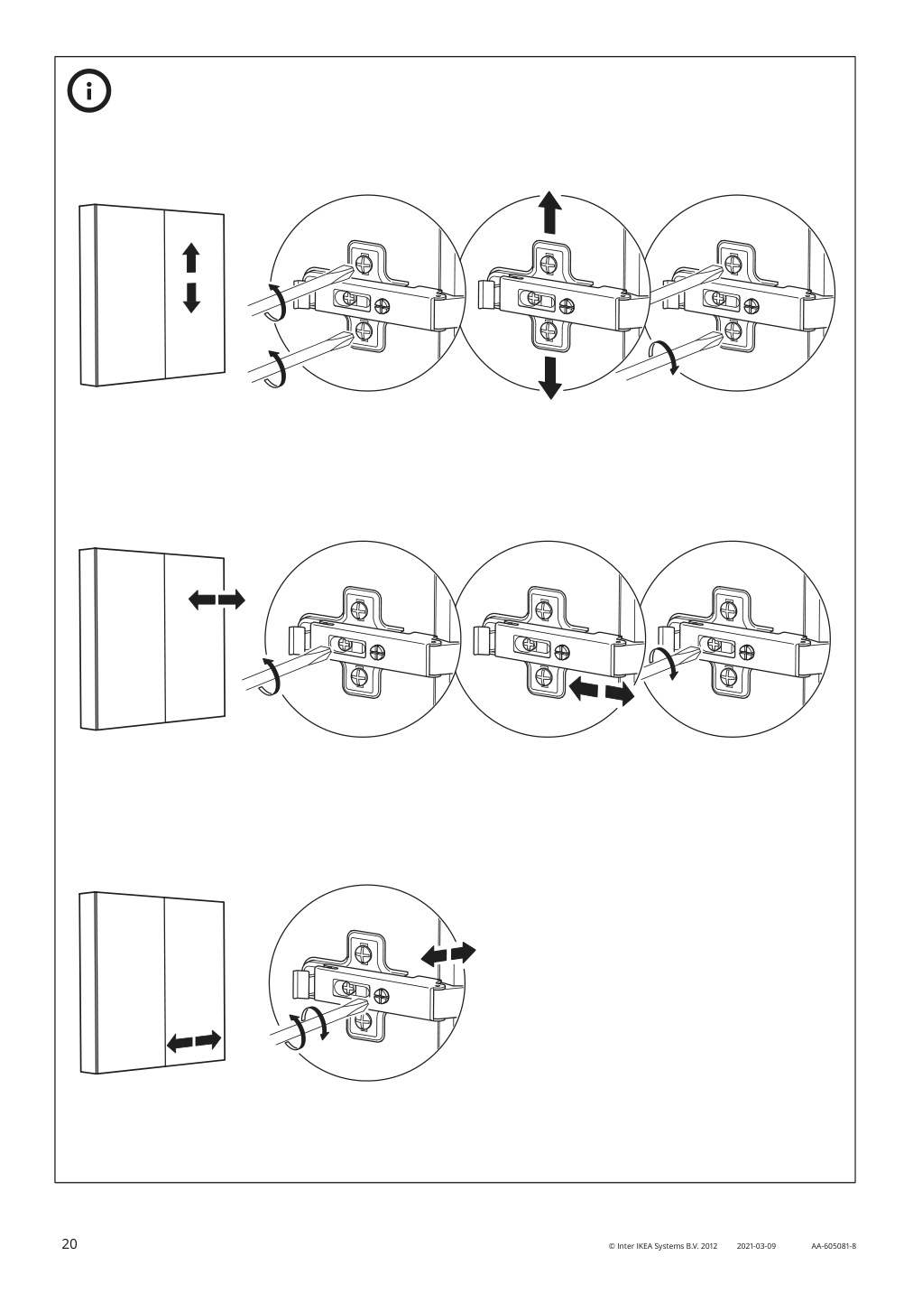 Assembly instructions for IKEA Godmorgon mirror cabinet with 2 doors mirror glass | Page 20 - IKEA GODMORGON/TOLKEN / TÖRNVIKEN bathroom furniture, set of 7 893.373.53