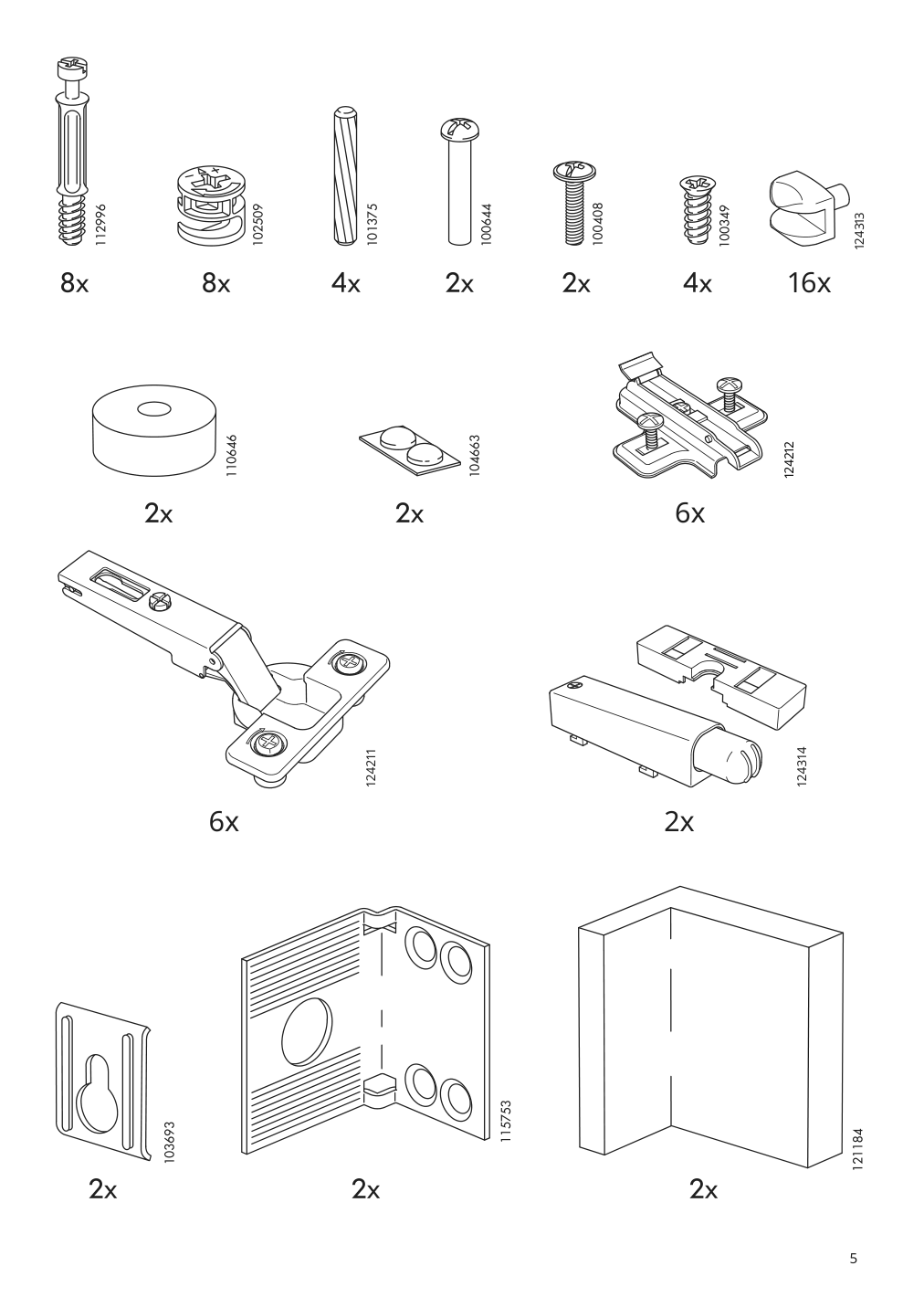 Assembly instructions for IKEA Godmorgon mirror cabinet with 2 doors mirror glass | Page 5 - IKEA GODMORGON/TOLKEN / TÖRNVIKEN bathroom furniture, set of 7 893.373.53