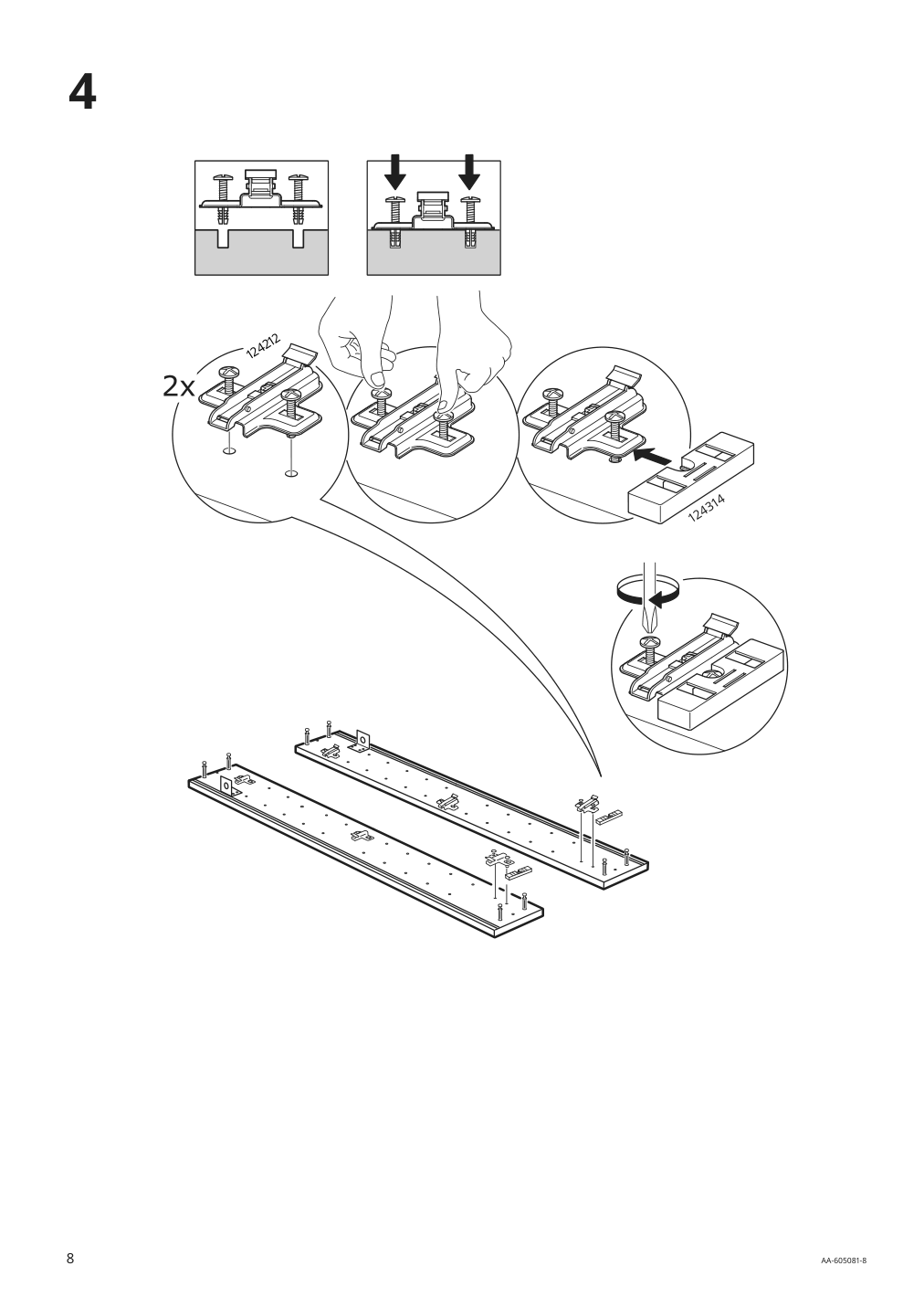 Assembly instructions for IKEA Godmorgon mirror cabinet with 2 doors mirror glass | Page 8 - IKEA GODMORGON mirror cabinet with 2 doors 102.189.99