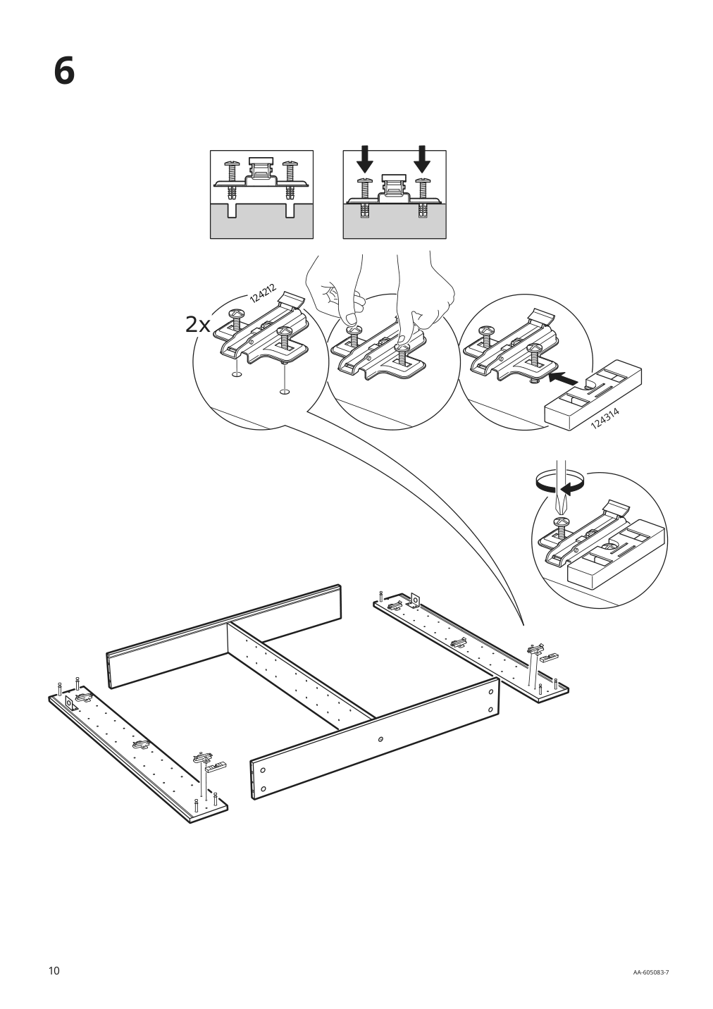 Assembly instructions for IKEA Godmorgon mirror cabinet with 2 doors mirror glass | Page 10 - IKEA GODMORGON mirror cabinet with 2 doors 603.043.53