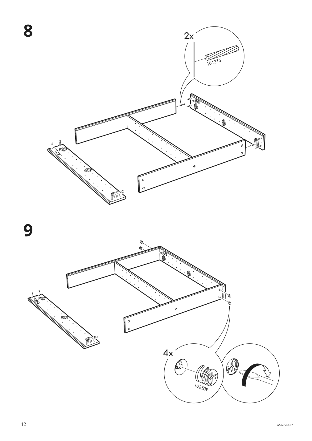 Assembly instructions for IKEA Godmorgon mirror cabinet with 2 doors mirror glass | Page 12 - IKEA GODMORGON mirror cabinet with 2 doors 603.043.53