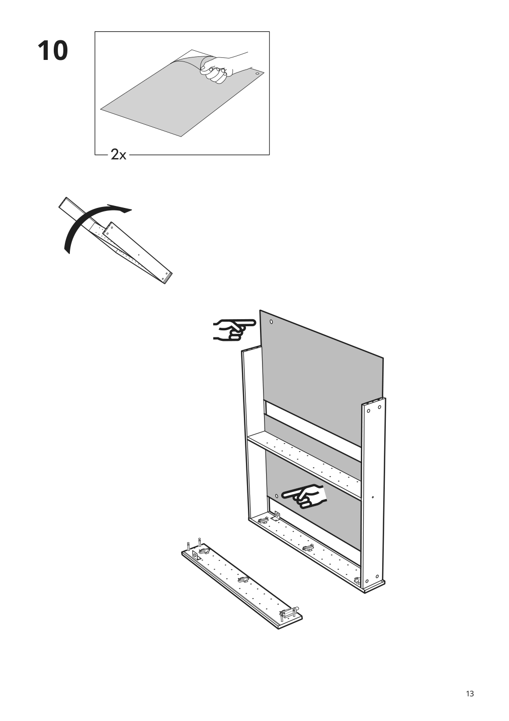 Assembly instructions for IKEA Godmorgon mirror cabinet with 2 doors mirror glass | Page 13 - IKEA GODMORGON / ODENSVIK bathroom furniture, set of 6 393.223.25