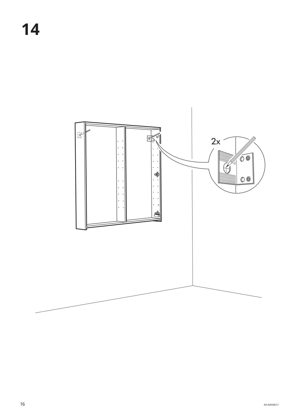 Assembly instructions for IKEA Godmorgon mirror cabinet with 2 doors mirror glass | Page 16 - IKEA GODMORGON / ODENSVIK bathroom furniture, set of 6 393.223.25