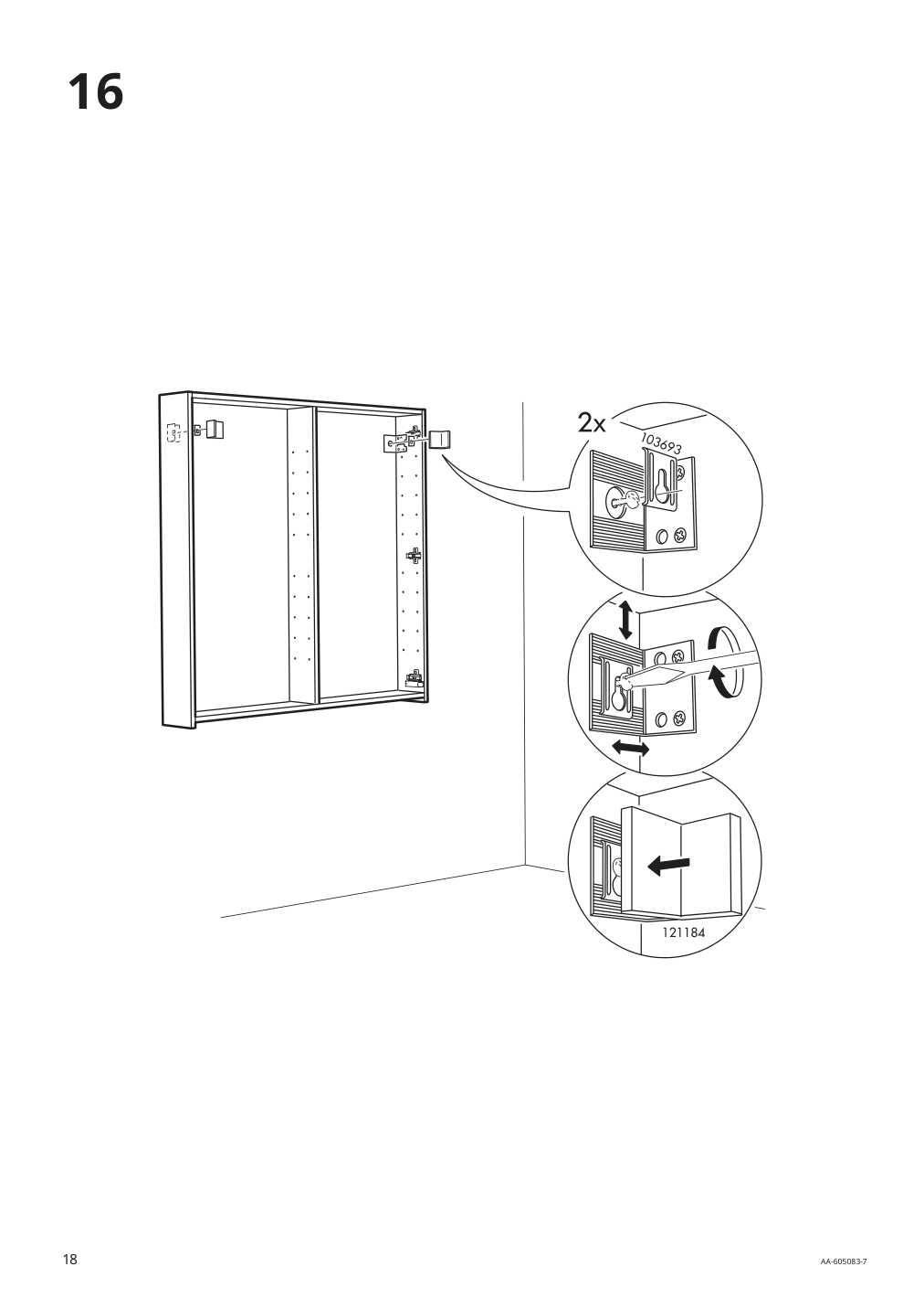 Assembly instructions for IKEA Godmorgon mirror cabinet with 2 doors mirror glass | Page 18 - IKEA GODMORGON / ODENSVIK bathroom furniture, set of 6 393.223.25