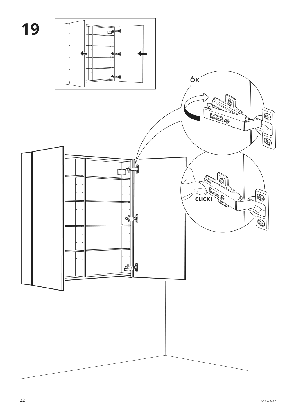 Assembly instructions for IKEA Godmorgon mirror cabinet with 2 doors mirror glass | Page 22 - IKEA GODMORGON / ODENSVIK bathroom furniture, set of 6 393.223.25