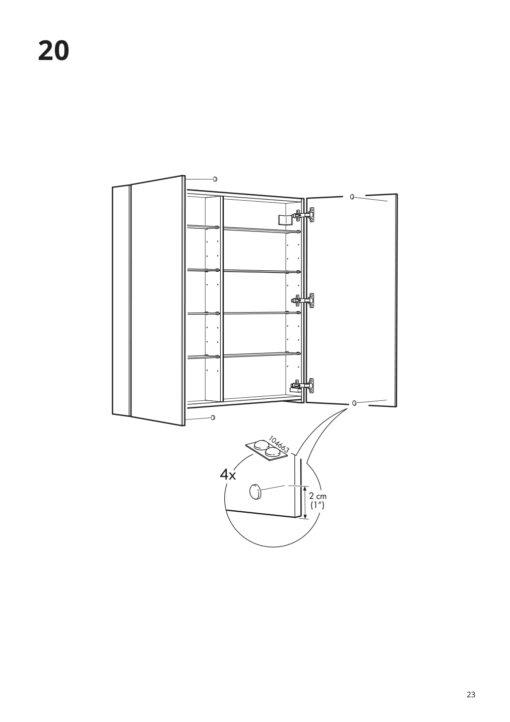 Assembly instructions for IKEA Godmorgon mirror cabinet with 2 doors mirror glass | Page 23 - IKEA GODMORGON / ODENSVIK bathroom furniture, set of 6 393.223.25