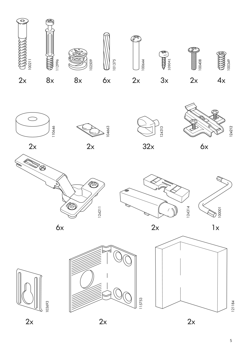 Assembly instructions for IKEA Godmorgon mirror cabinet with 2 doors mirror glass | Page 5 - IKEA GODMORGON / ODENSVIK bathroom furniture, set of 6 393.223.25