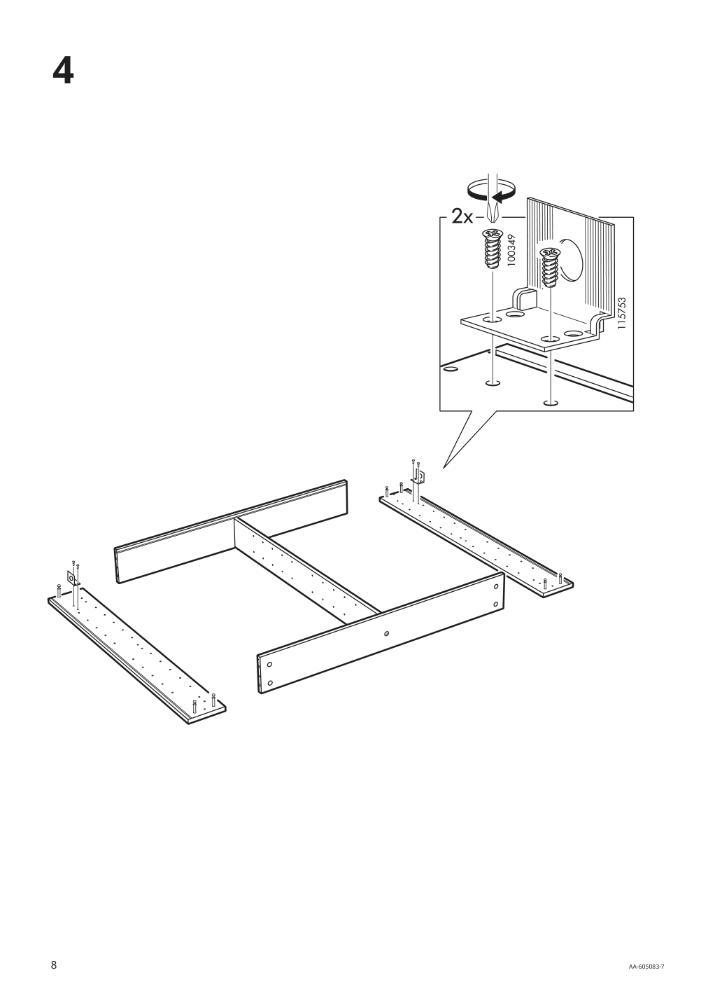 Assembly instructions for IKEA Godmorgon mirror cabinet with 2 doors mirror glass | Page 8 - IKEA GODMORGON mirror cabinet with 2 doors 603.043.53