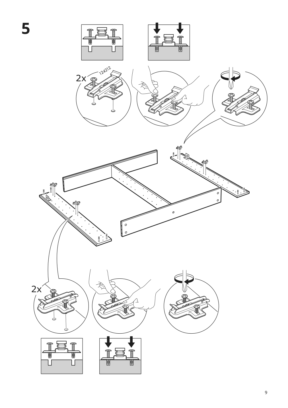 Assembly instructions for IKEA Godmorgon mirror cabinet with 2 doors mirror glass | Page 9 - IKEA GODMORGON mirror cabinet with 2 doors 603.043.53