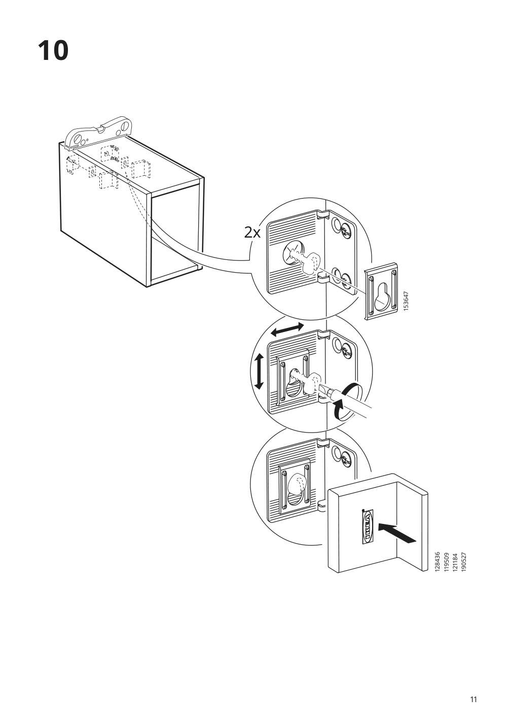 Assembly instructions for IKEA Godmorgon open cabinet gillburen dark gray | Page 11 - IKEA GODMORGON/TOLKEN / HÖRVIK cabinet, top + 17 3/4x12 2/8" sink 094.902.83