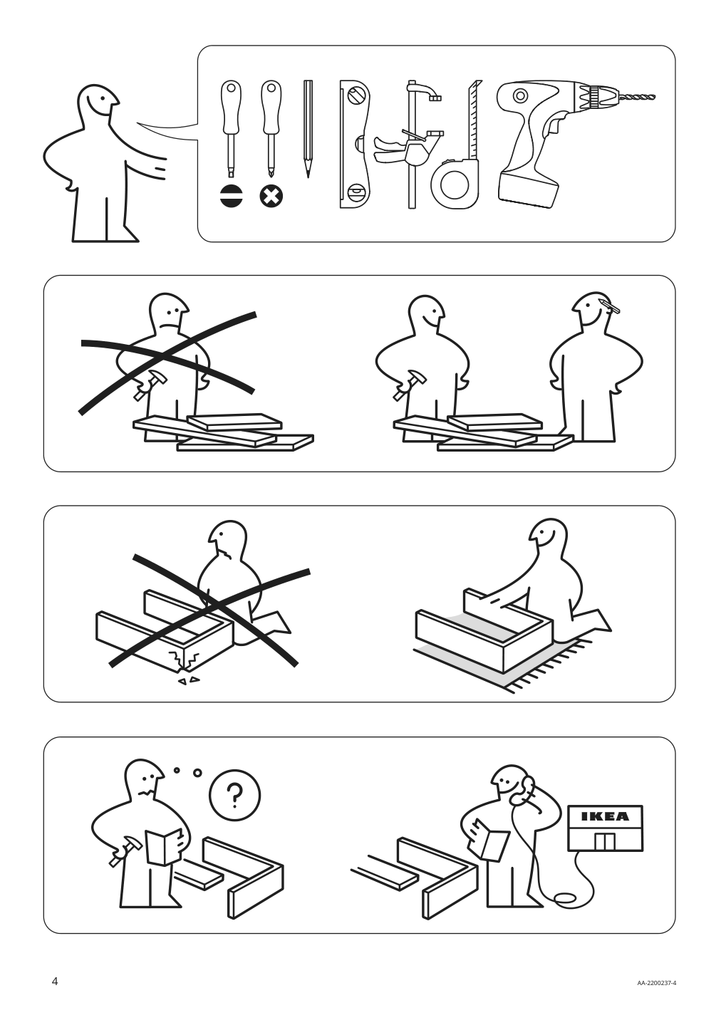 Assembly instructions for IKEA Godmorgon open cabinet gillburen dark gray | Page 4 - IKEA GODMORGON/TOLKEN / HÖRVIK sink cabinet w countertop sink 894.853.86