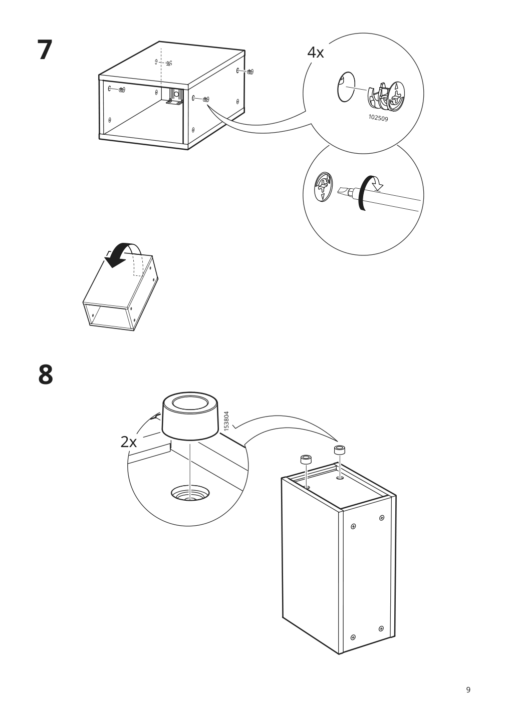 Assembly instructions for IKEA Godmorgon open cabinet gillburen dark gray | Page 9 - IKEA GODMORGON/TOLKEN / HÖRVIK cabinet, top + 17 3/4x12 2/8" sink 094.902.83