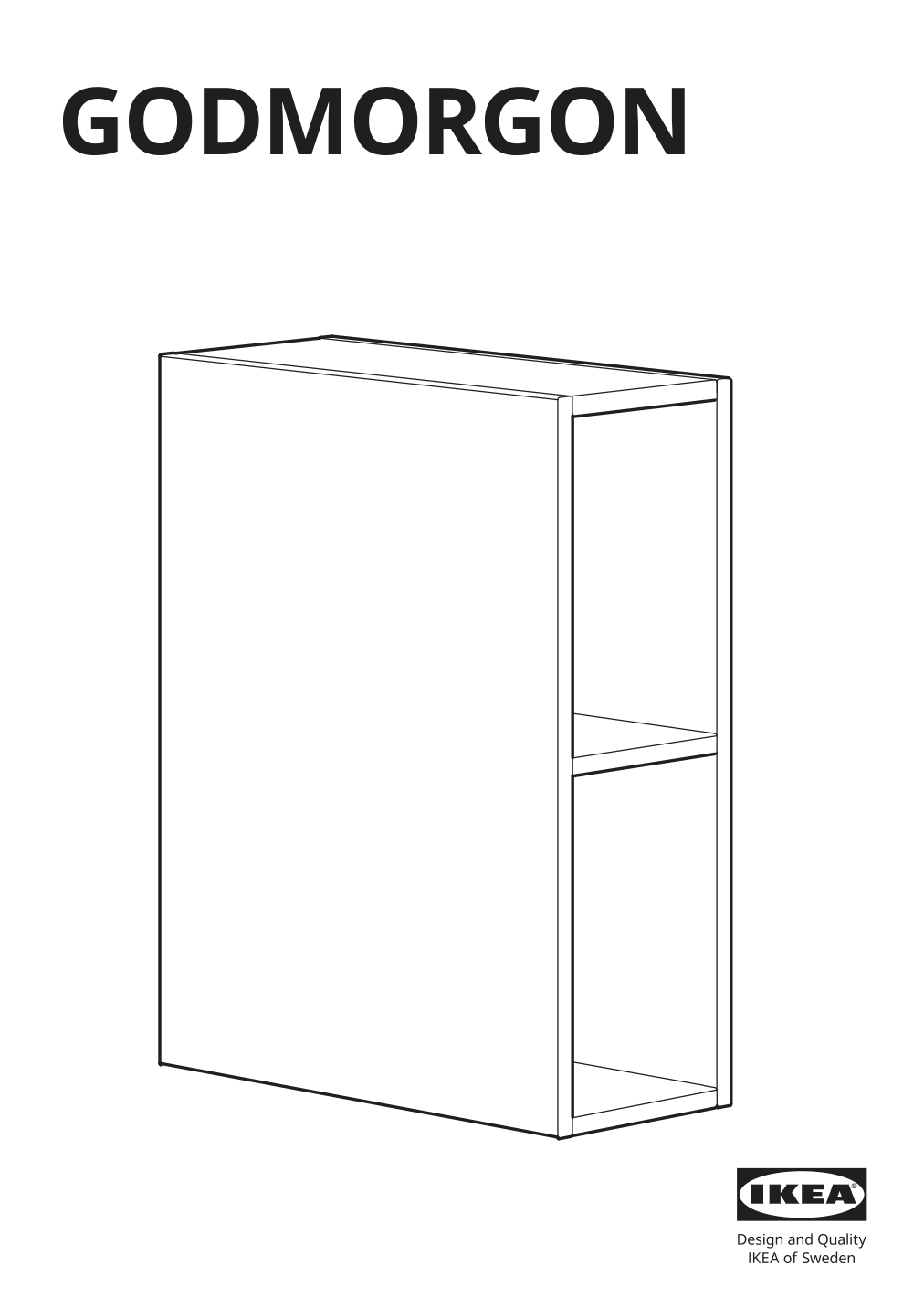 Assembly instructions for IKEA Godmorgon open cabinet gillburen dark gray | Page 1 - IKEA GODMORGON open cabinet 204.812.20