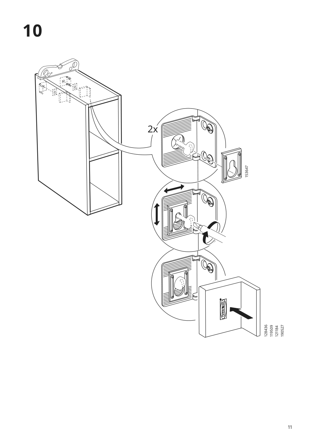 Assembly instructions for IKEA Godmorgon open cabinet gillburen dark gray | Page 11 - IKEA GODMORGON open cabinet 204.812.20