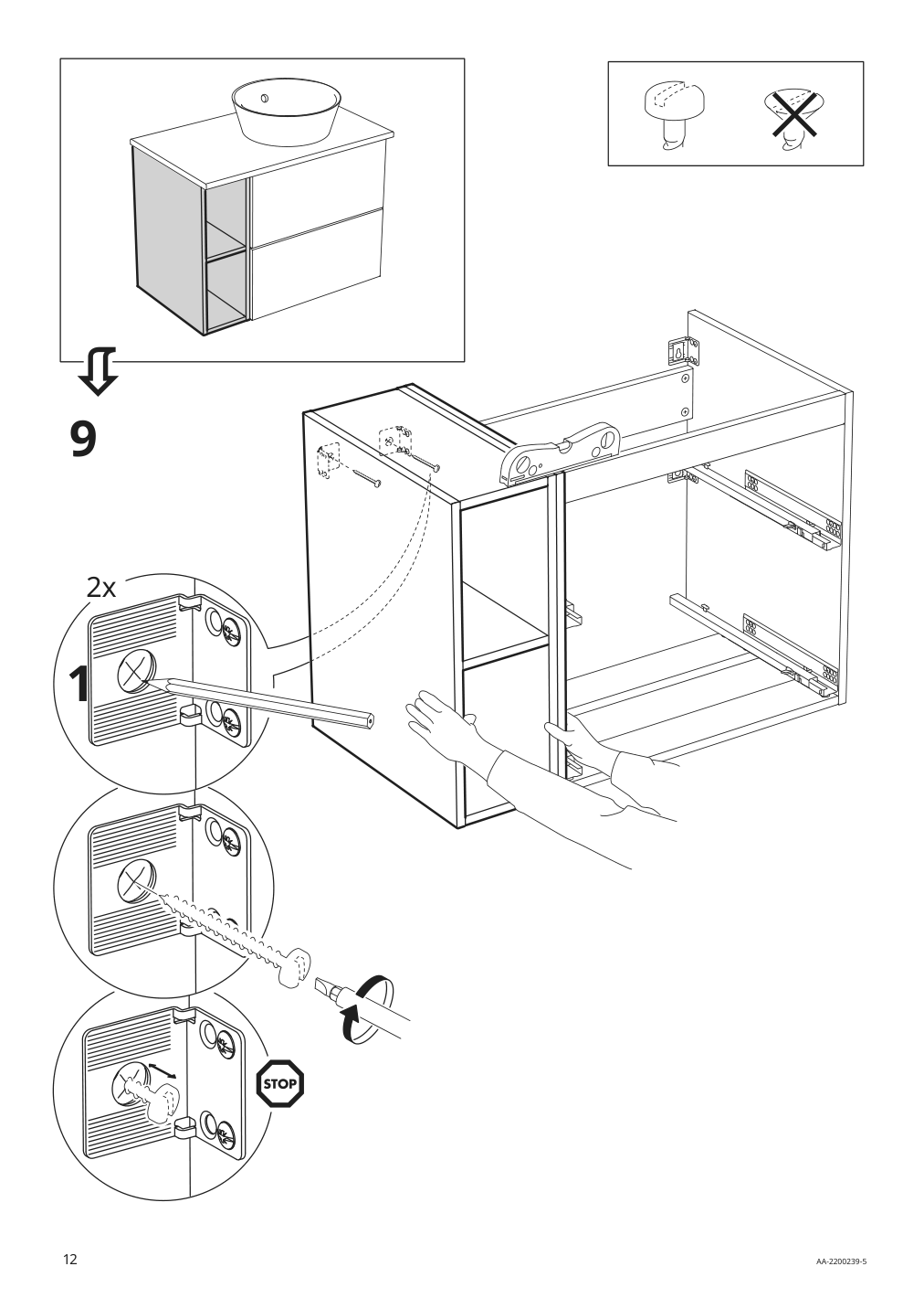 Assembly instructions for IKEA Godmorgon open cabinet gillburen dark gray | Page 12 - IKEA GODMORGON open cabinet 204.812.20