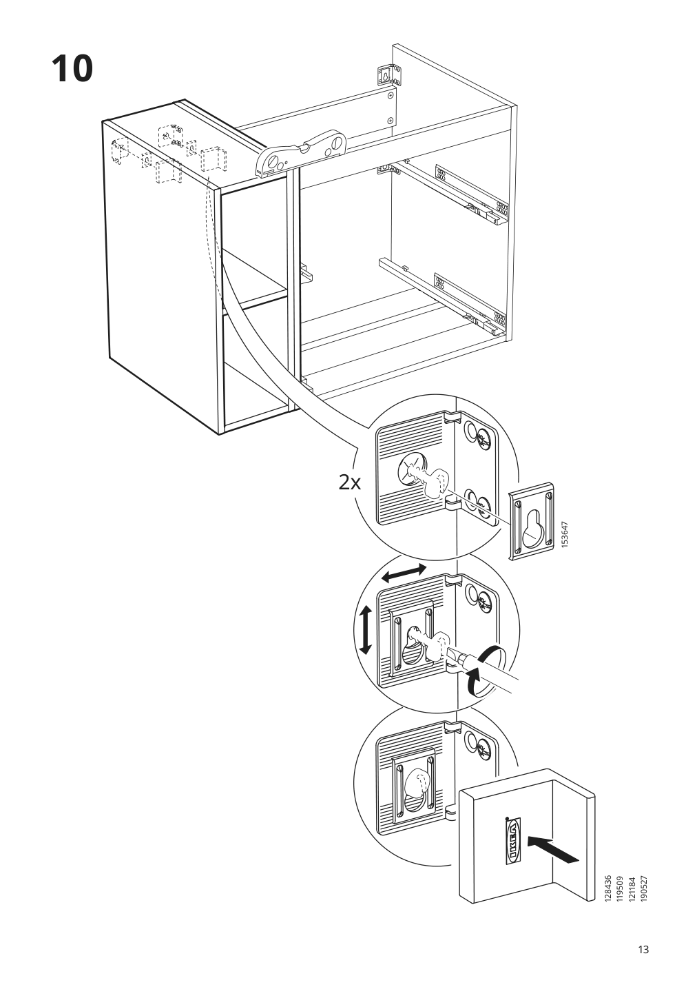 Assembly instructions for IKEA Godmorgon open cabinet gillburen dark gray | Page 13 - IKEA GODMORGON/TOLKEN / TÖRNVIKEN cabinet, countertop, 19 5/8" sink 193.385.39