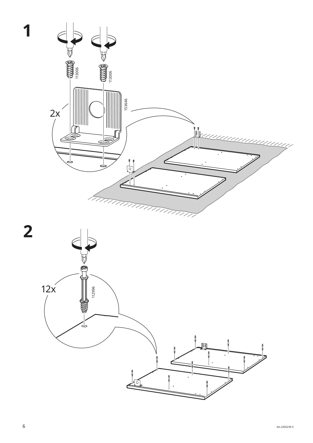 Assembly instructions for IKEA Godmorgon open cabinet gillburen dark gray | Page 6 - IKEA GODMORGON/TOLKEN / TÖRNVIKEN cabinet, countertop, 19 5/8" sink 193.385.39