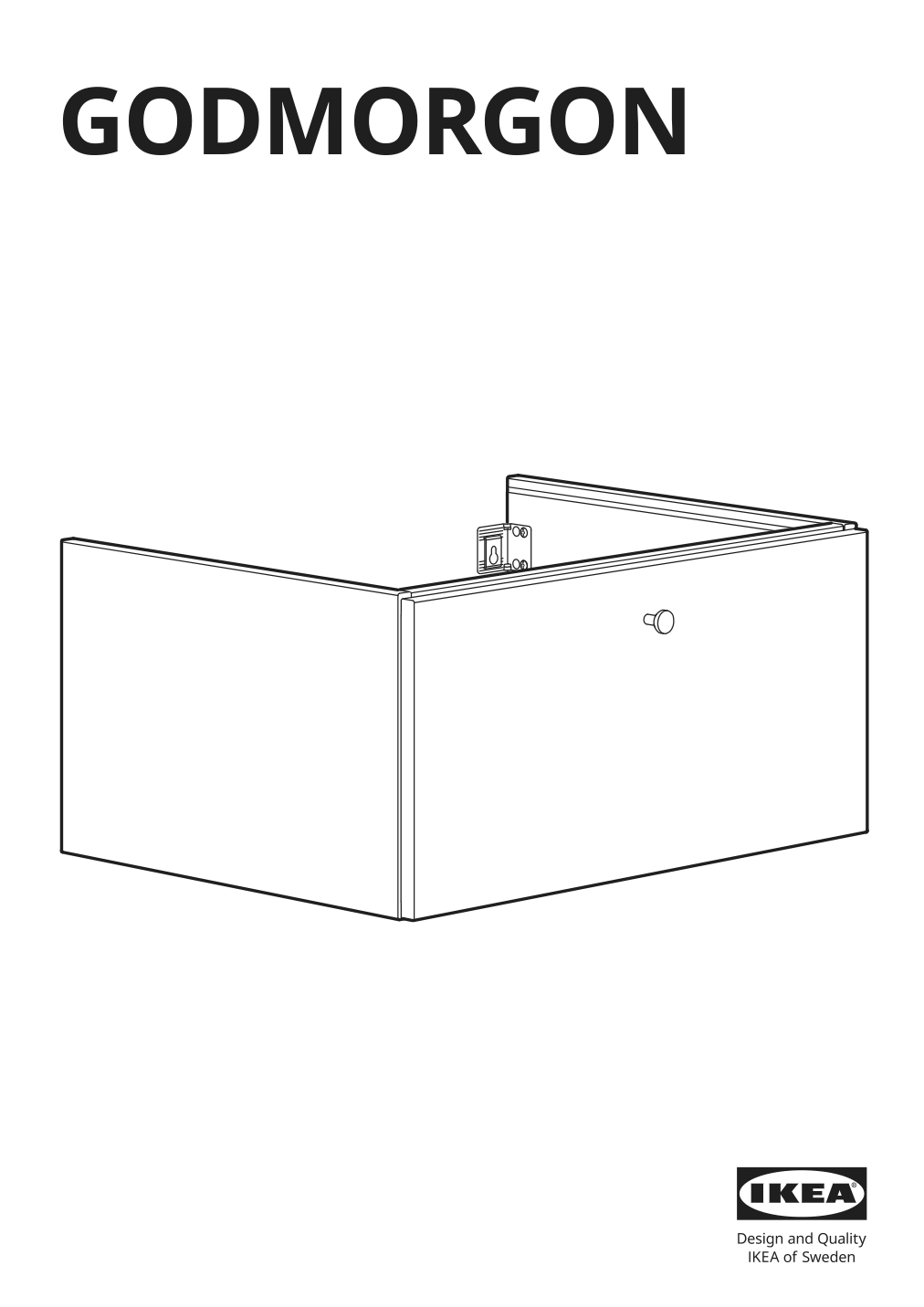 Assembly instructions for IKEA Godmorgon sink cabinet with 1 drawer gillburen dark gray | Page 1 - IKEA GODMORGON/TOLKEN / OXMYREN sink cabinet w countertop sink 394.431.48