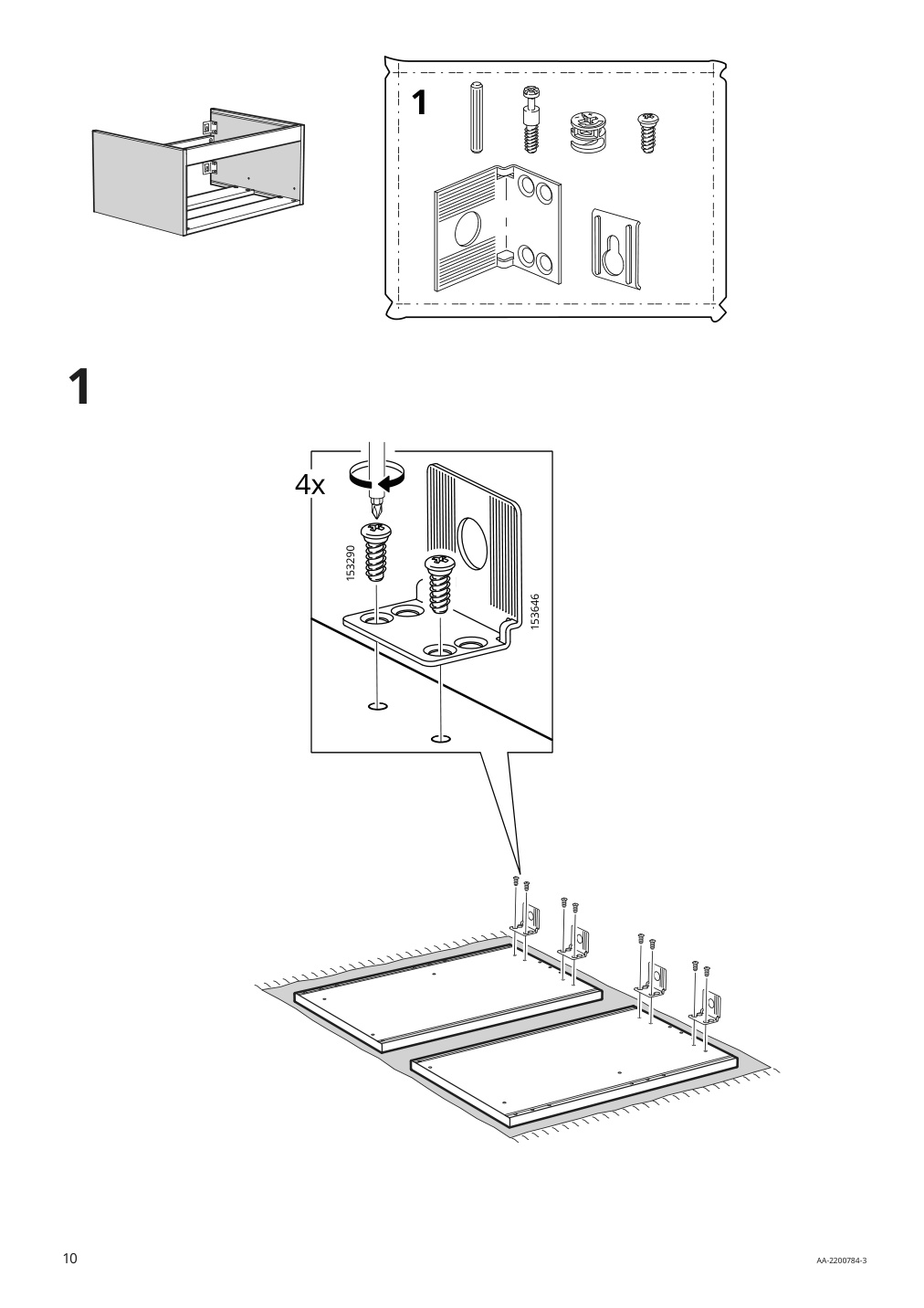 Assembly instructions for IKEA Godmorgon sink cabinet with 1 drawer gillburen dark gray | Page 10 - IKEA GODMORGON/TOLKEN / HÖRVIK sink cabinet w countertop sink 694.853.87