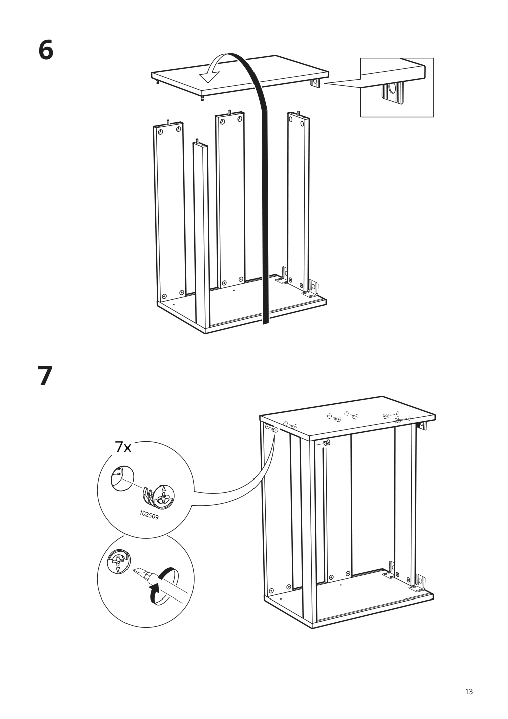 Assembly instructions for IKEA Godmorgon sink cabinet with 1 drawer gillburen dark gray | Page 13 - IKEA GODMORGON/TOLKEN / HÖRVIK sink cabinet w countertop sink 694.853.87