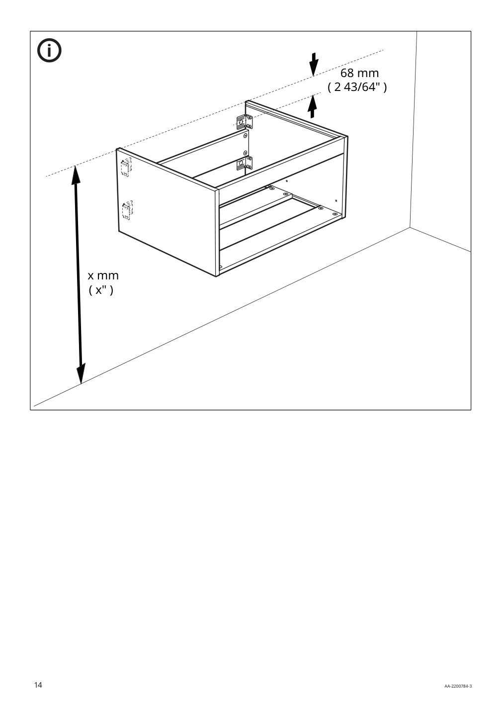 Assembly instructions for IKEA Godmorgon sink cabinet with 1 drawer gillburen dark gray | Page 14 - IKEA GODMORGON/TOLKEN / OXMYREN sink cabinet w countertop sink 394.431.48