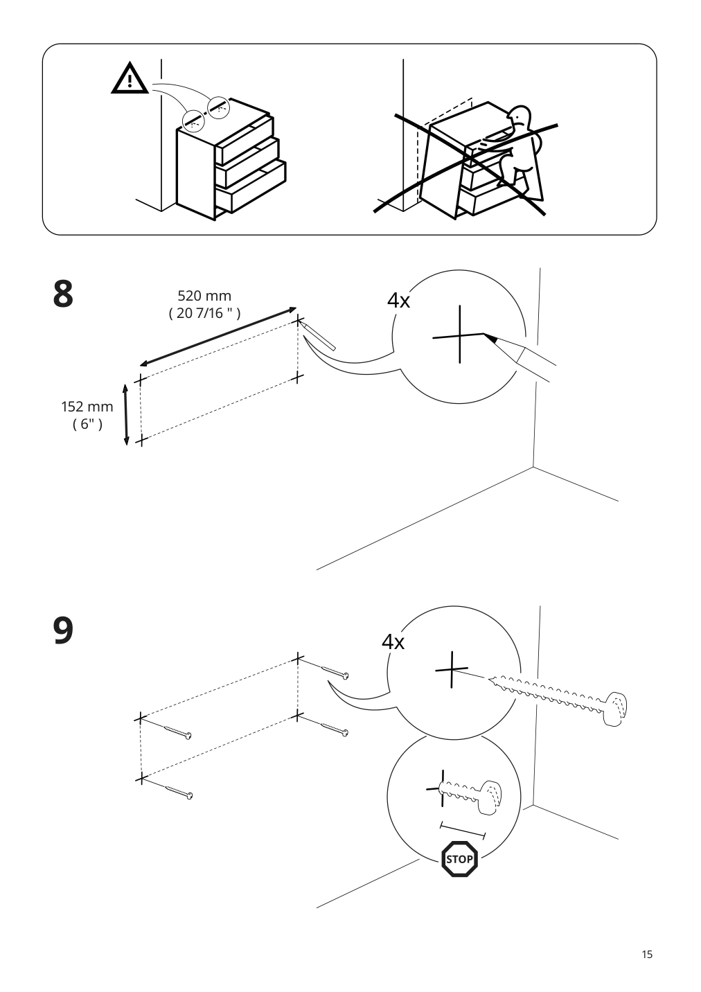 Assembly instructions for IKEA Godmorgon sink cabinet with 1 drawer gillburen dark gray | Page 15 - IKEA GODMORGON/TOLKEN / TÖRNVIKEN cabinet, countertop, 19 5/8" sink 893.385.07