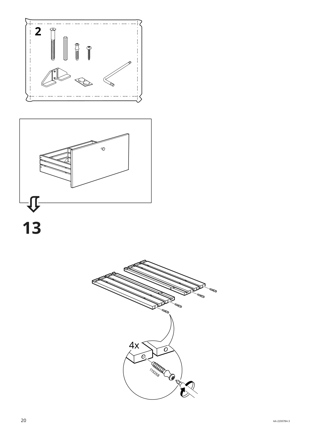 Assembly instructions for IKEA Godmorgon sink cabinet with 1 drawer gillburen dark gray | Page 20 - IKEA GODMORGON/TOLKEN / TÖRNVIKEN cabinet, countertop, 19 5/8" sink 893.385.07