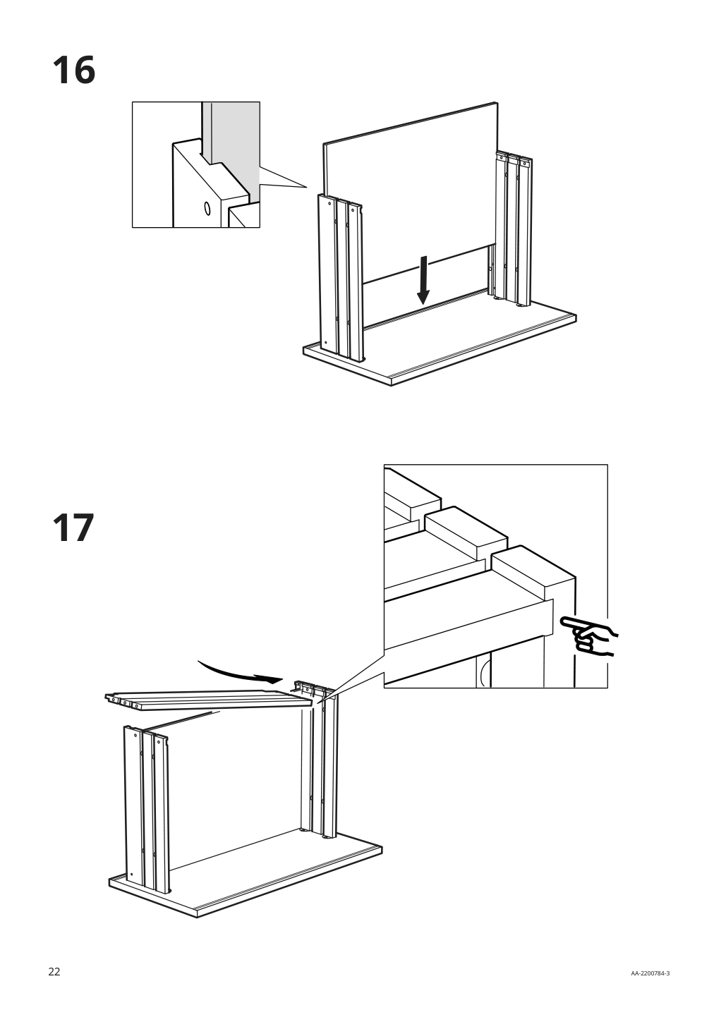 Assembly instructions for IKEA Godmorgon sink cabinet with 1 drawer gillburen dark gray | Page 22 - IKEA GODMORGON/TOLKEN / TÖRNVIKEN sink cabinet with 3 drawers 593.397.06