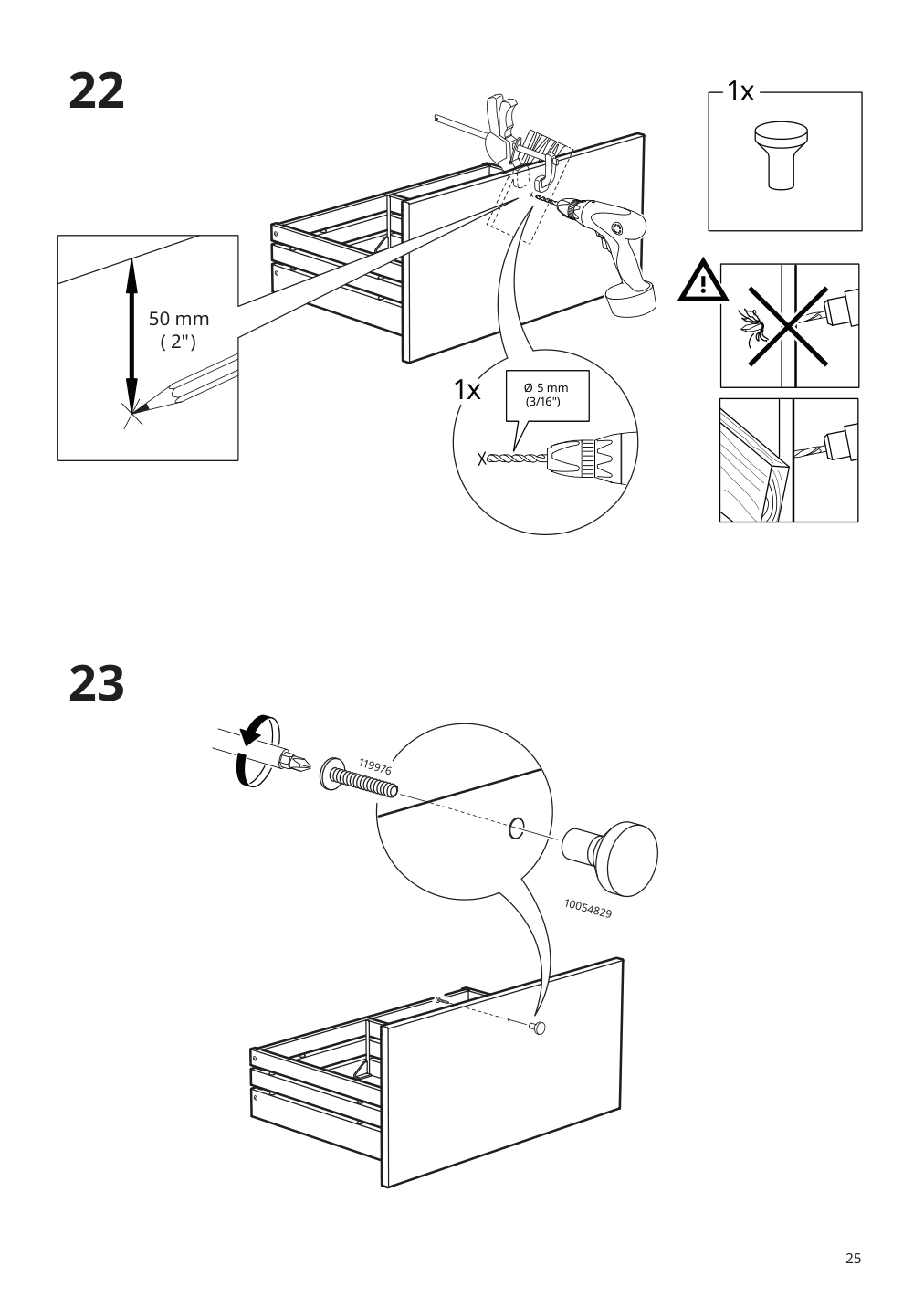 Assembly instructions for IKEA Godmorgon sink cabinet with 1 drawer gillburen dark gray | Page 25 - IKEA GODMORGON/TOLKEN / HÖRVIK sink cabinet w countertop sink 894.853.86