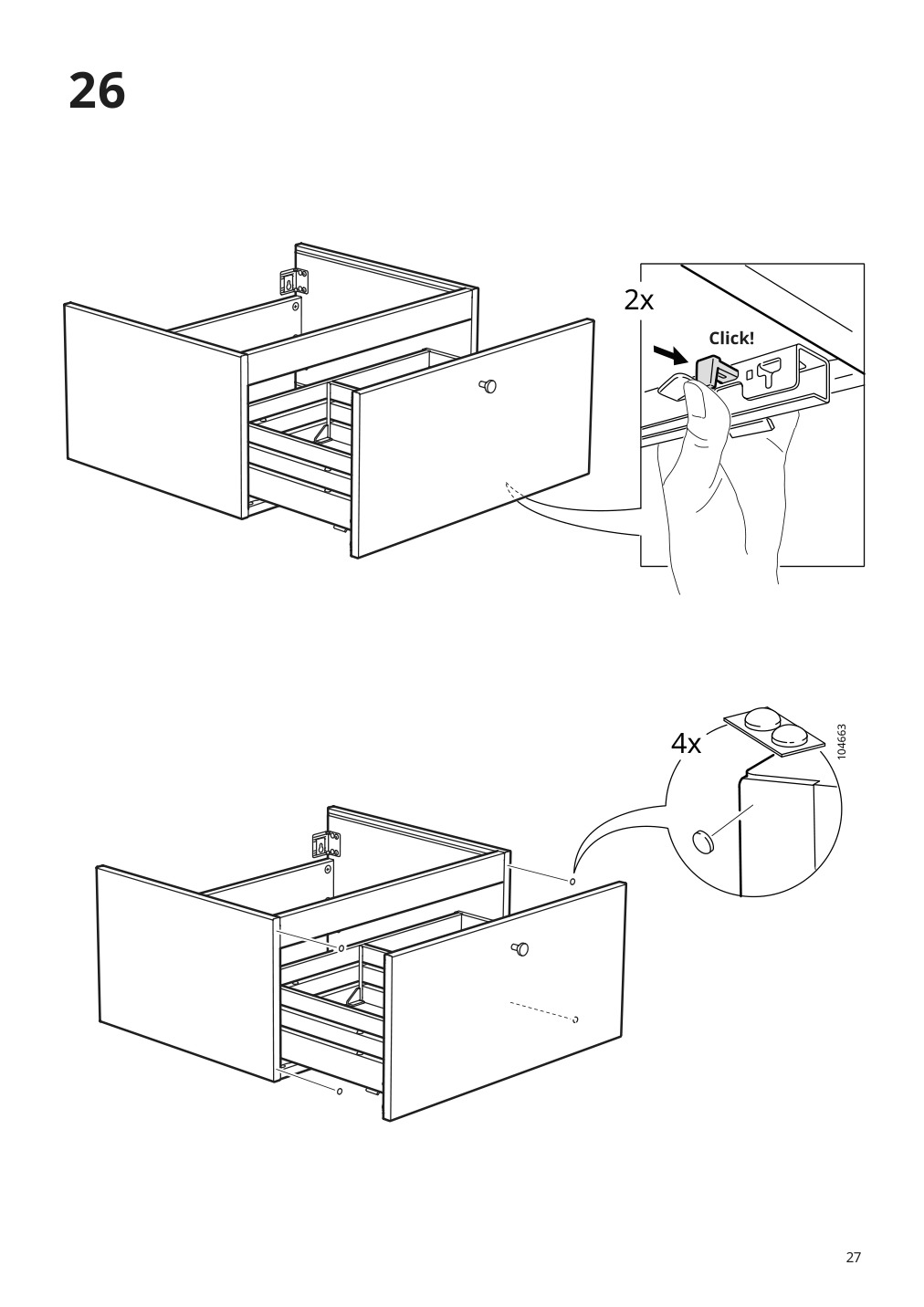 Assembly instructions for IKEA Godmorgon sink cabinet with 1 drawer gillburen dark gray | Page 27 - IKEA GODMORGON sink cabinet with 1 drawer 104.827.53