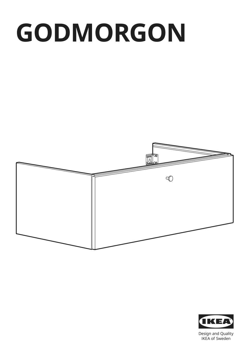 Assembly instructions for IKEA Godmorgon sink cabinet with 1 drawer gillburen dark gray | Page 1 - IKEA GODMORGON/TOLKEN / HÖRVIK cabinet, top + 17 3/4x12 2/8" sink 893.385.31