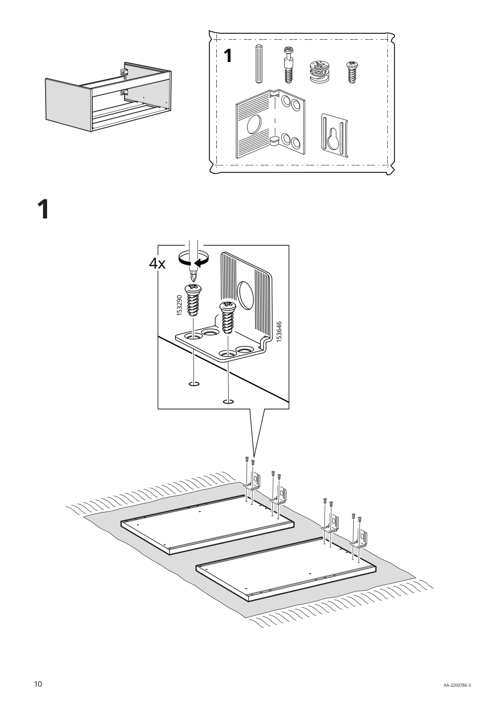 Assembly instructions for IKEA Godmorgon sink cabinet with 1 drawer gillburen dark gray | Page 10 - IKEA GODMORGON/TOLKEN / HÖRVIK cabinet, top + 17 3/4x12 2/8" sink 893.385.31