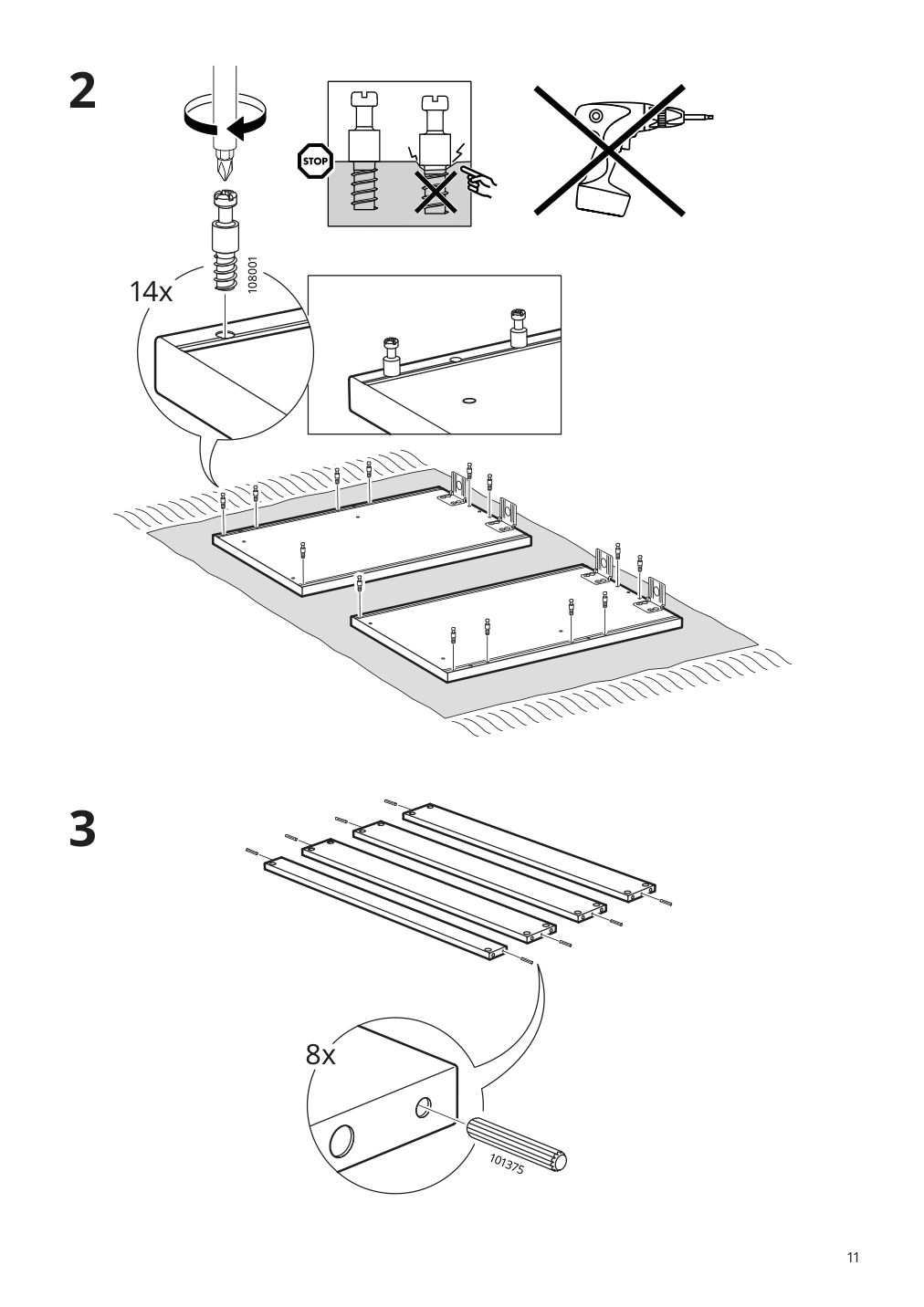 Assembly instructions for IKEA Godmorgon sink cabinet with 1 drawer gillburen dark gray | Page 11 - IKEA GODMORGON sink cabinet with 1 drawer 404.827.56