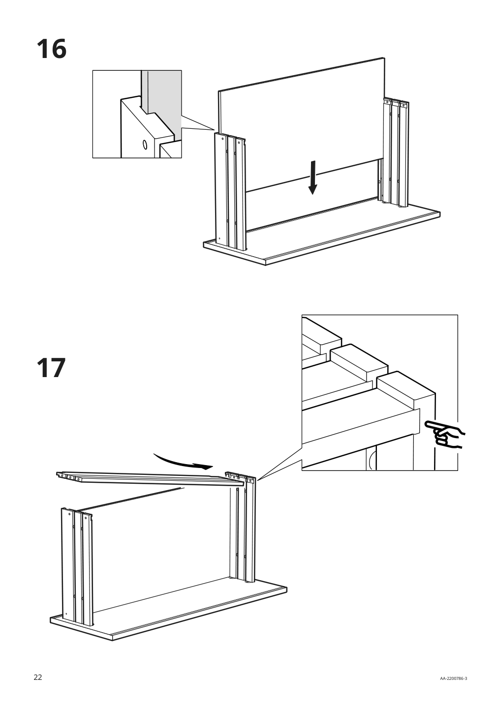 Assembly instructions for IKEA Godmorgon sink cabinet with 1 drawer gillburen dark gray | Page 22 - IKEA GODMORGON/TOLKEN / HÖRVIK cabinet, top + 17 3/4x12 2/8" sink 893.385.31