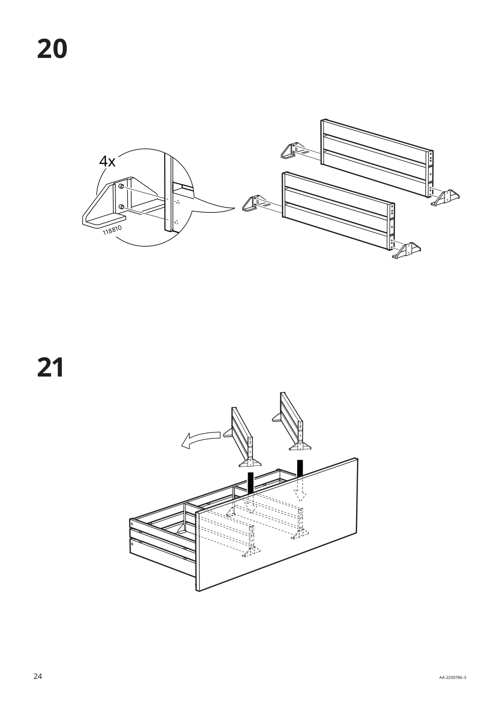 Assembly instructions for IKEA Godmorgon sink cabinet with 1 drawer gillburen dark gray | Page 24 - IKEA GODMORGON sink cabinet with 1 drawer 404.827.56