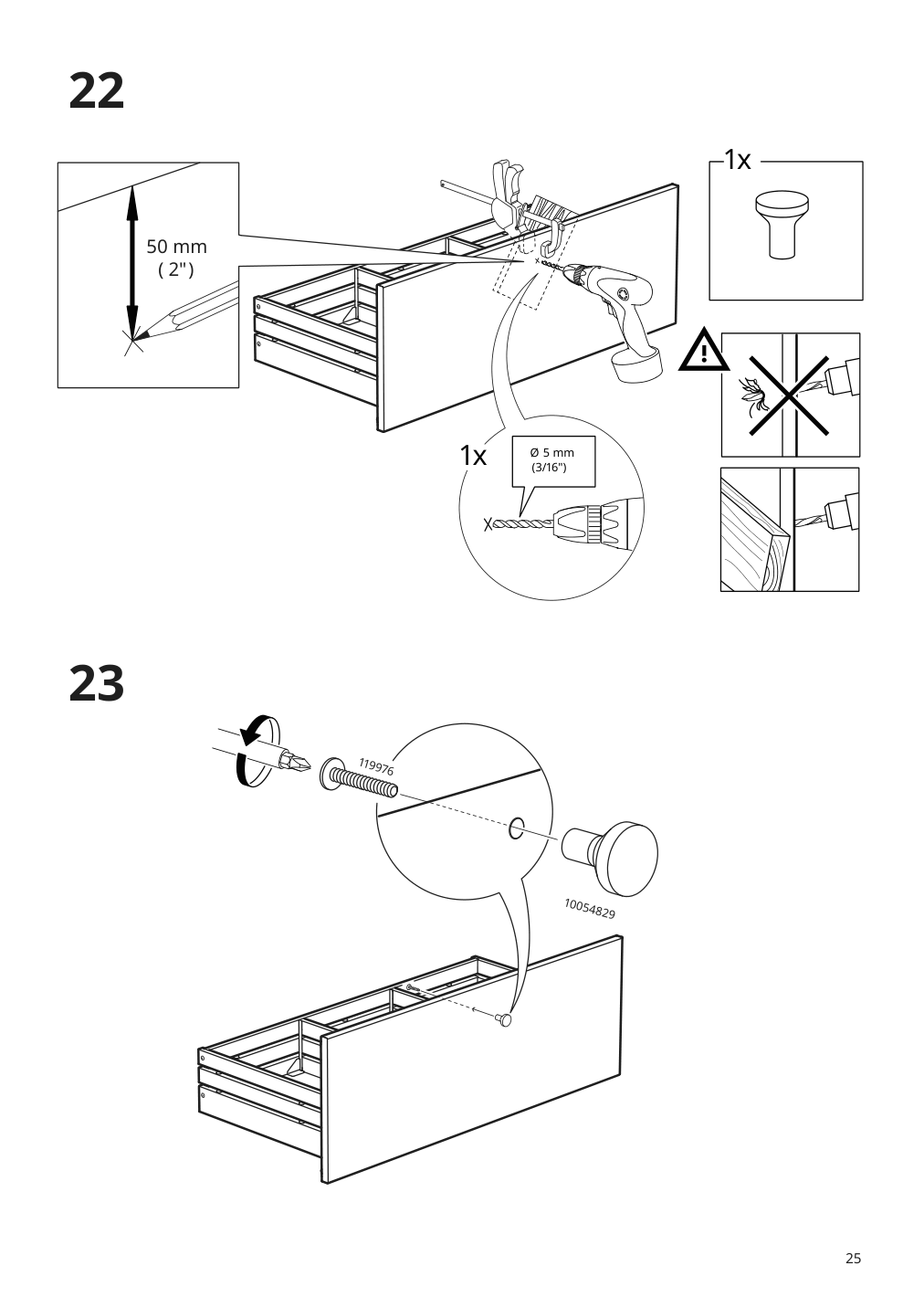 Assembly instructions for IKEA Godmorgon sink cabinet with 1 drawer gillburen dark gray | Page 25 - IKEA GODMORGON/TOLKEN / TÖRNVIKEN cabinet, countertop, 19 5/8" sink 293.385.10