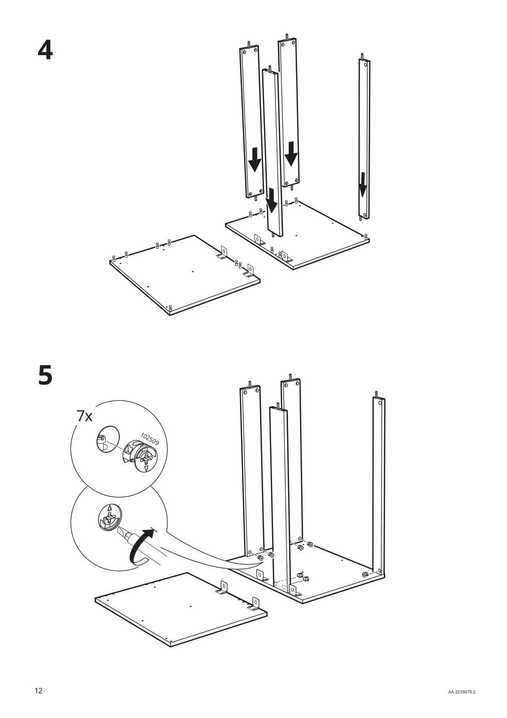 Assembly instructions for IKEA Godmorgon sink cabinet with 2 drawers brown stained ash effect | Page 12 - IKEA GODMORGON/TOLKEN / HÖRVIK cabinet, top + 17 3/4x12 2/8" sink 093.225.05