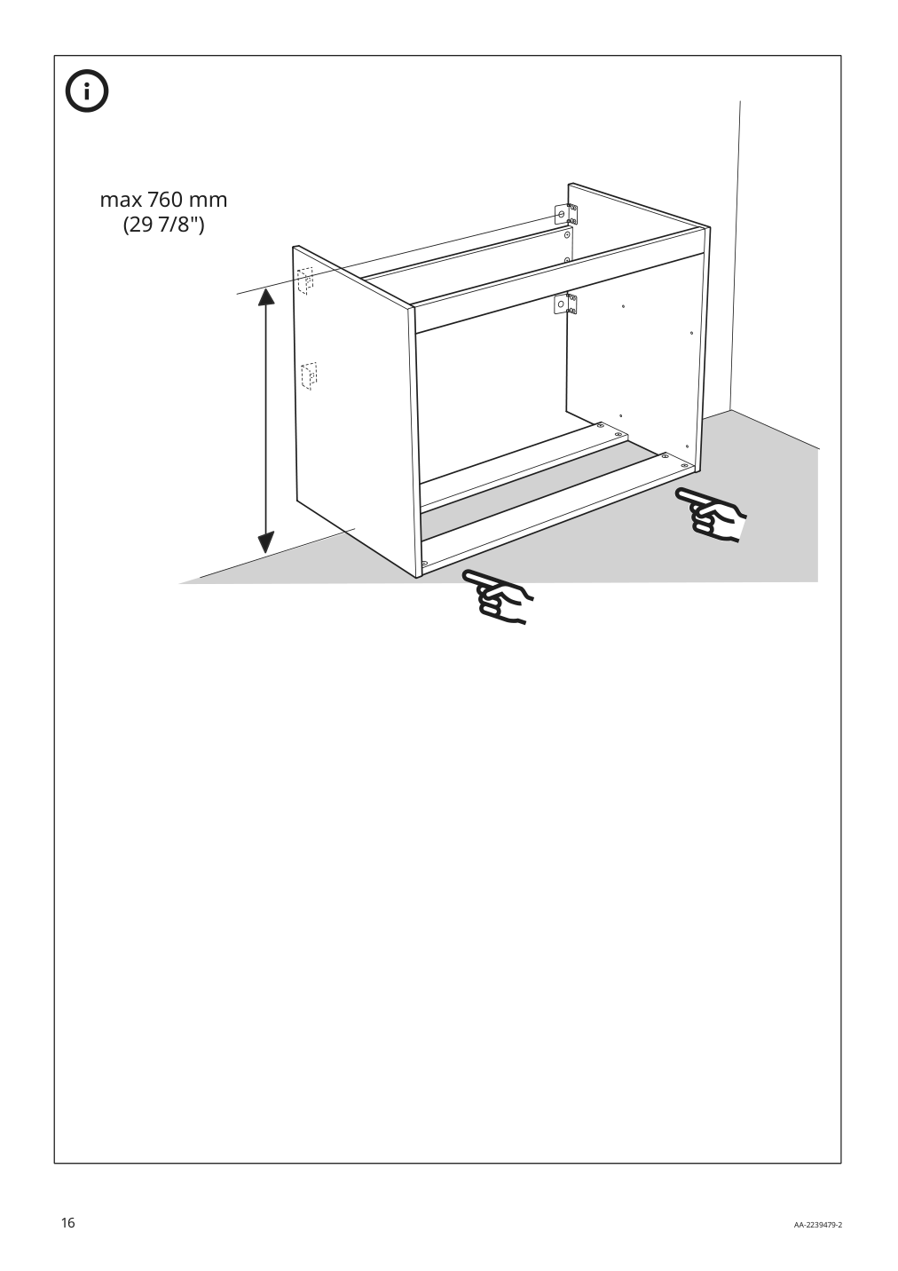 Assembly instructions for IKEA Godmorgon sink cabinet with 2 drawers brown stained ash effect | Page 16 - IKEA GODMORGON/TOLKEN / KATTEVIK bathroom furniture, set of 5 393.223.30