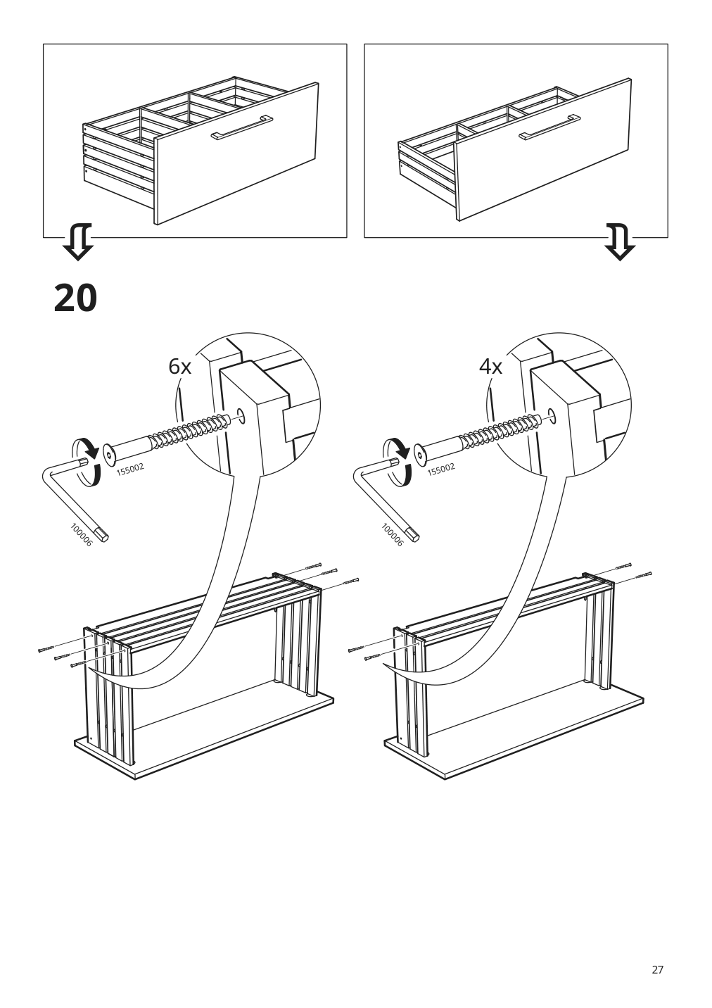 Assembly instructions for IKEA Godmorgon sink cabinet with 2 drawers brown stained ash effect | Page 27 - IKEA GODMORGON/TOLKEN / KATTEVIK bathroom furniture, set of 5 393.223.30