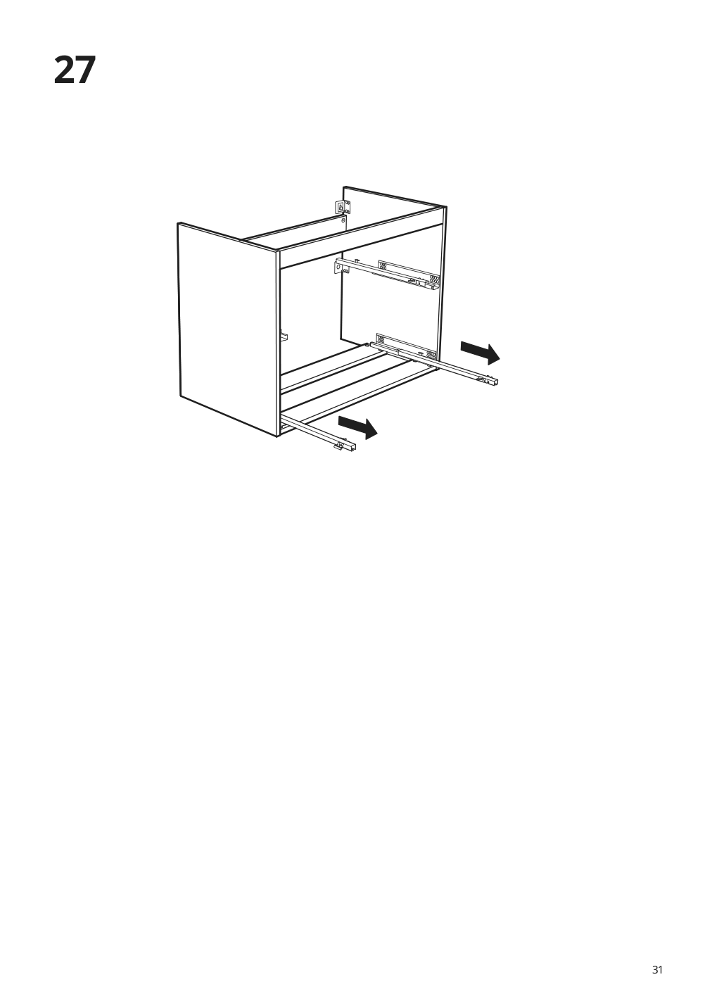 Assembly instructions for IKEA Godmorgon sink cabinet with 2 drawers brown stained ash effect | Page 31 - IKEA GODMORGON sink cabinet with 2 drawers 804.579.10