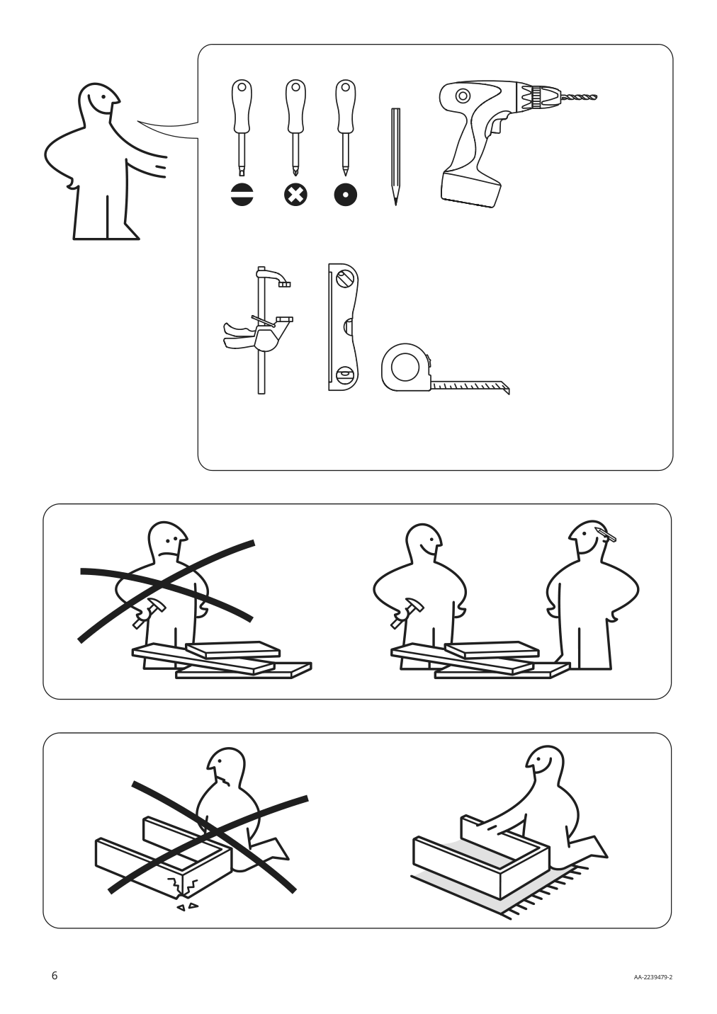 Assembly instructions for IKEA Godmorgon sink cabinet with 2 drawers brown stained ash effect | Page 6 - IKEA GODMORGON/TOLKEN / KATTEVIK bathroom furniture, set of 5 393.223.30