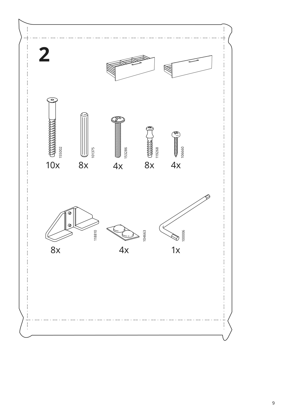 Assembly instructions for IKEA Godmorgon sink cabinet with 2 drawers brown stained ash effect | Page 9 - IKEA GODMORGON/TOLKEN / KATTEVIK bathroom furniture, set of 5 393.223.30