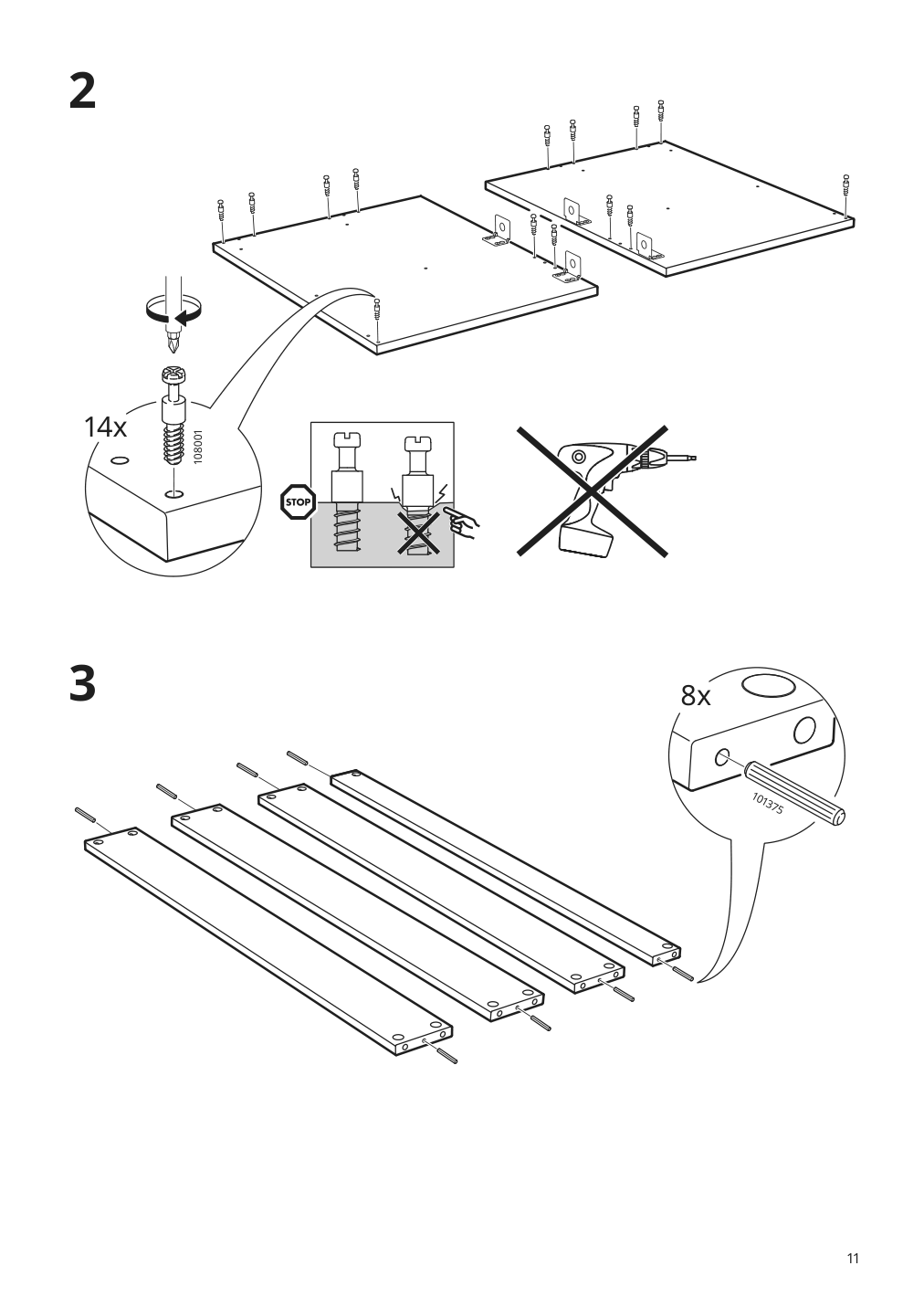 Assembly instructions for IKEA Godmorgon sink cabinet with 2 drawers brown stained ash effect | Page 11 - IKEA GODMORGON / ODENSVIK bathroom furniture, set of 6 393.223.25