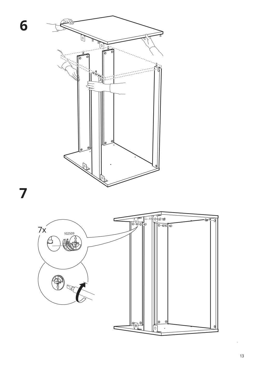 Assembly instructions for IKEA Godmorgon sink cabinet with 2 drawers brown stained ash effect | Page 13 - IKEA GODMORGON / ODENSVIK bathroom furniture, set of 6 393.223.25