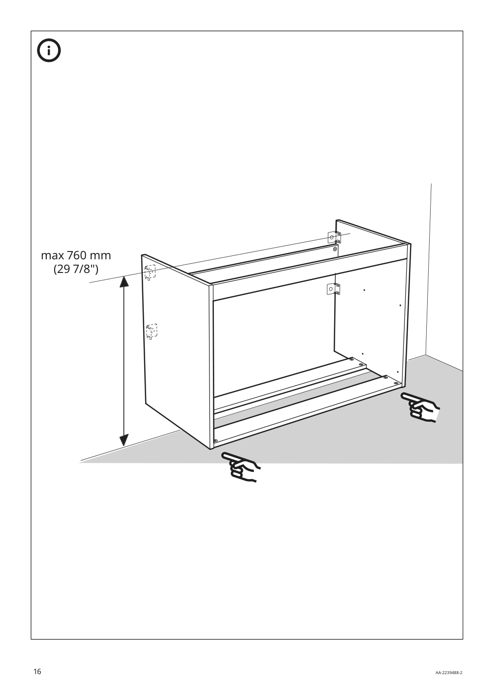 Assembly instructions for IKEA Godmorgon bathroom vanity with 2 drawers brown stained ash effect | Page 16 - IKEA GODMORGON Bathroom vanity with 2 drawers 704.578.83