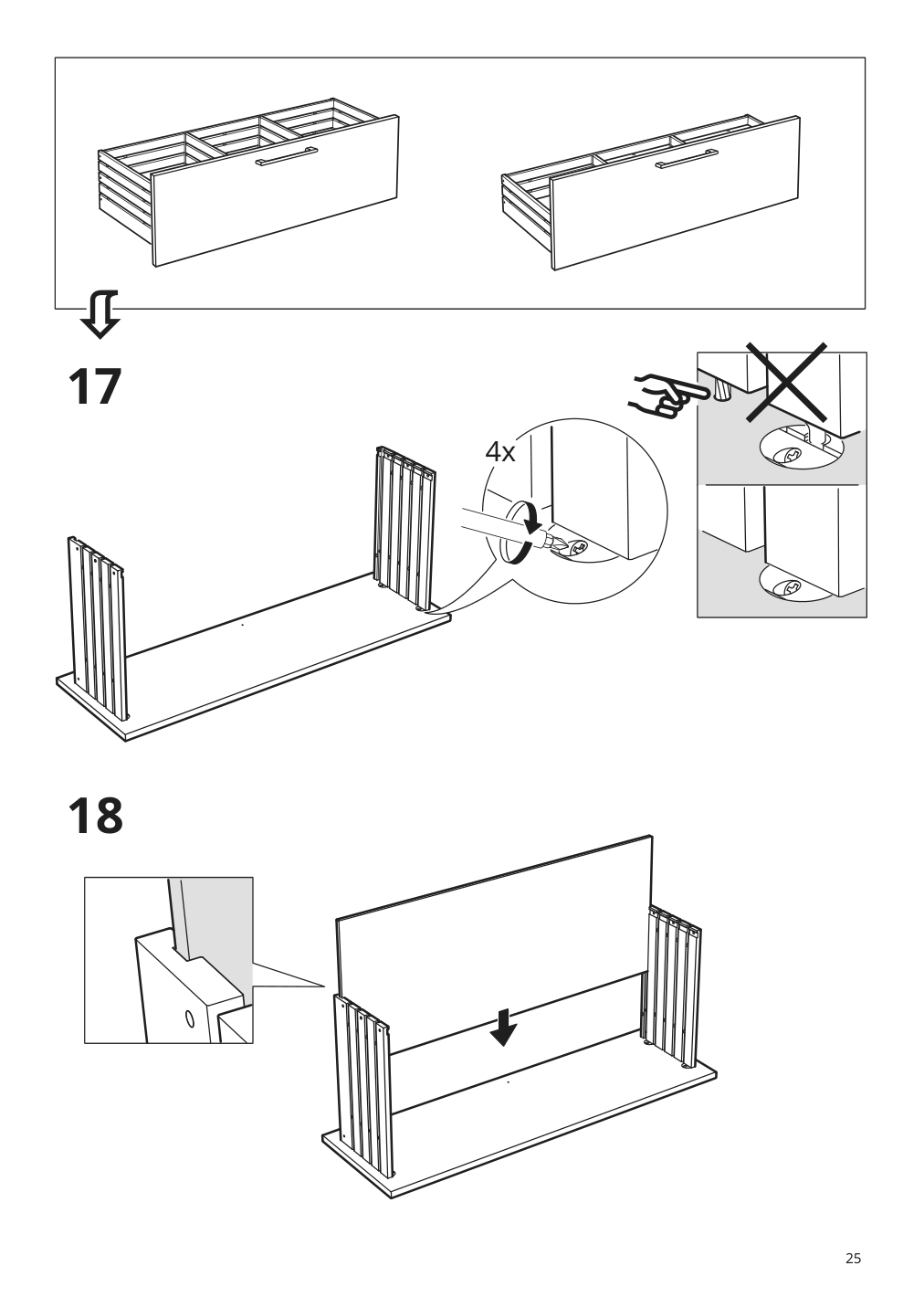 Assembly instructions for IKEA Godmorgon sink cabinet with 2 drawers brown stained ash effect | Page 25 - IKEA GODMORGON / ODENSVIK bathroom furniture, set of 6 393.223.25