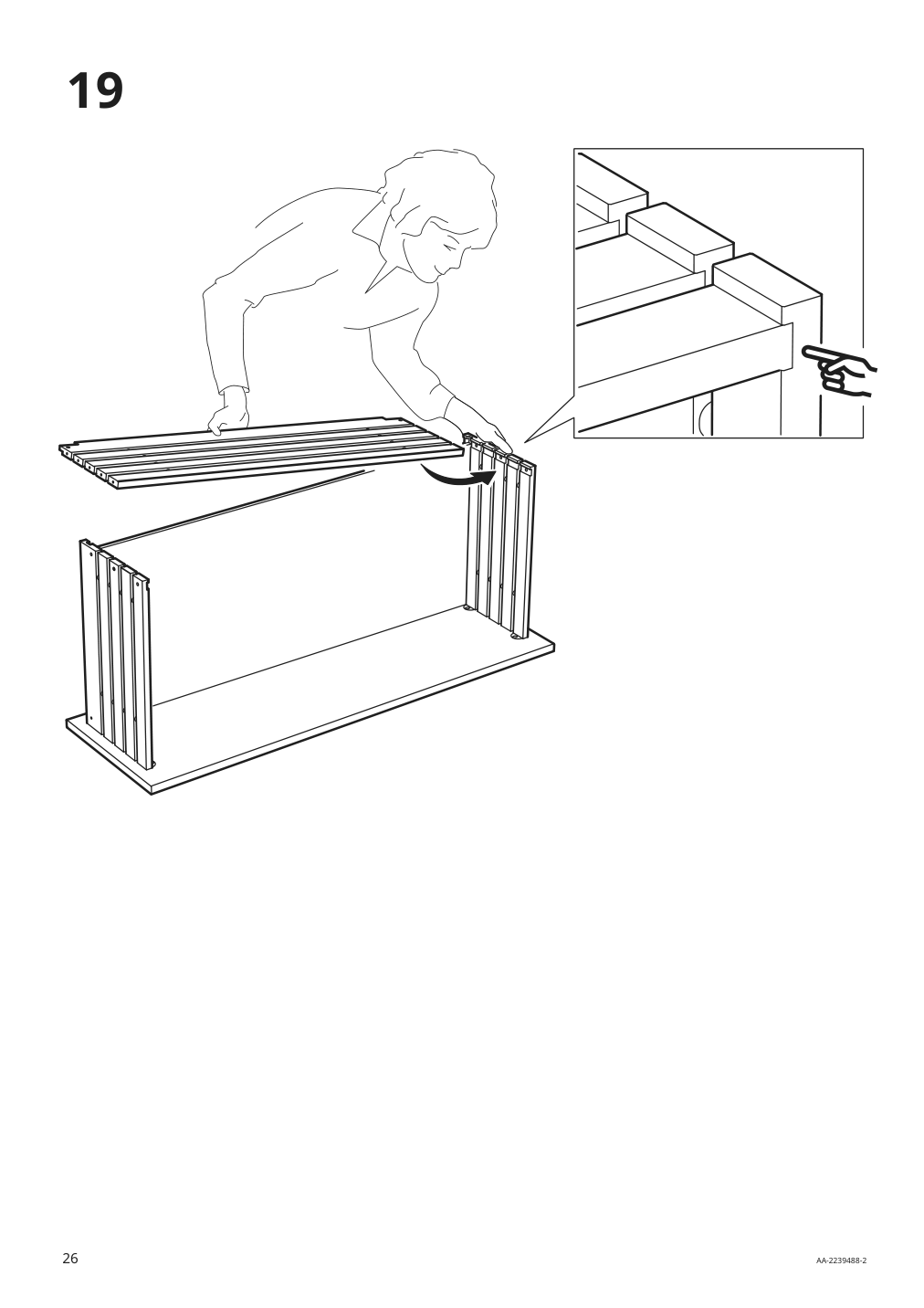 Assembly instructions for IKEA Godmorgon sink cabinet with 2 drawers brown stained ash effect | Page 26 - IKEA GODMORGON / ODENSVIK bathroom furniture, set of 6 393.223.25