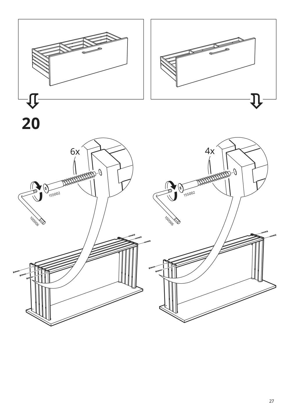 Assembly instructions for IKEA Godmorgon sink cabinet with 2 drawers brown stained ash effect | Page 27 - IKEA GODMORGON / ODENSVIK bathroom furniture, set of 6 393.223.25